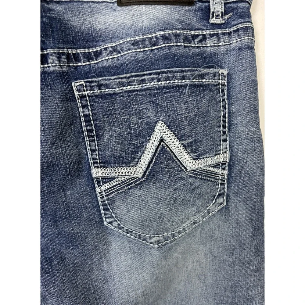 True Luck Mens Premium Denim Straight Stretch Casual Jeans Size 34x30 - Picture 8 of 8